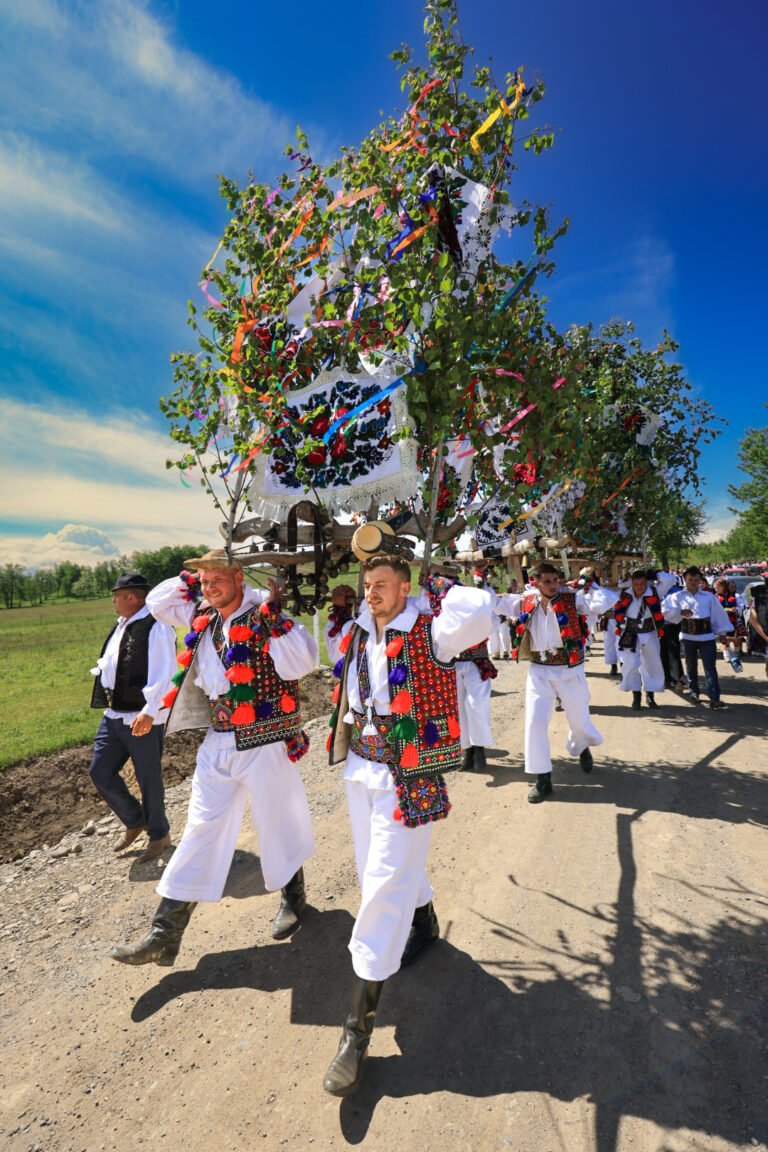 Festival popular cu costume tradiționale românești, natură